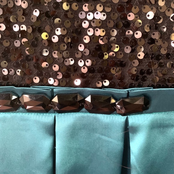 BOBOYUKA - BLACK+TEAL color prom dress - Picture 10 of 11